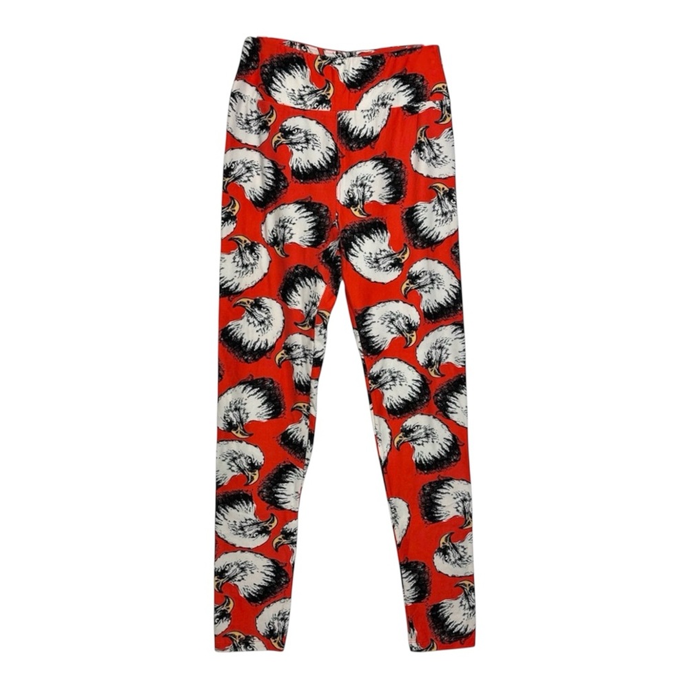 NWT LuLaRoe Bald Eagle Print Leggings OS One Size Forth of July Capsule America